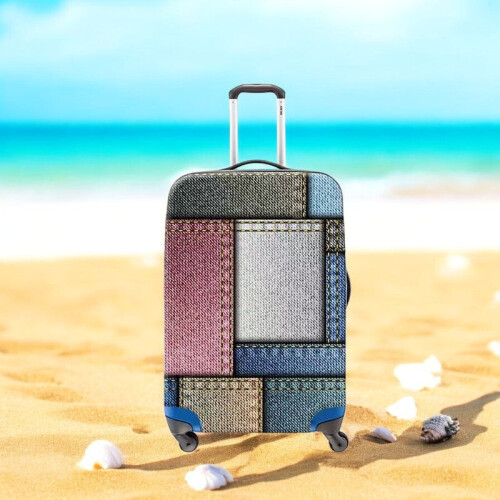 Suitcase Cover Protective Skin Elasticated Cover Jean 22x25 inch Medium 1
