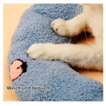 Valerian cat cushion - Soft and fluffy cushion - U-shaped - Ideal for sleeping - Blue