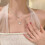 Double-layer Heart Necklace Summer Pearl Stacking Necklace 2