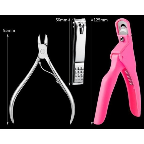 False Nails - Professional Manicure Kit - 500 Pieces - 10 Different Sizes - Pink 1