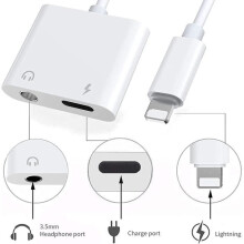 Lightning to 3.5mm Aux Jack Headphone Adapter Audio Cable Converter Compatible with iPhone 12/12 Pro 11/8/8 Plus/7/7 Plus/X/XR/XS