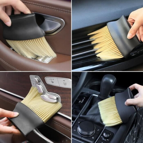Automatic interior dust brush, car cleaning brushes, soft bristle dusting tool for paintings, 2pcs 2