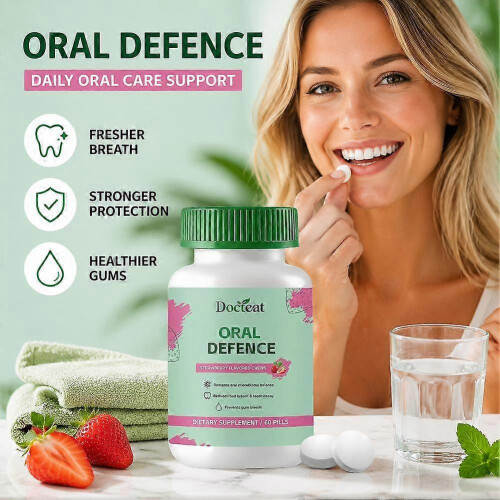 Oral Toothpaste Tablets,Strawberry Flavor Fresh Breath Mouth Care-60pcs/Bottle 1