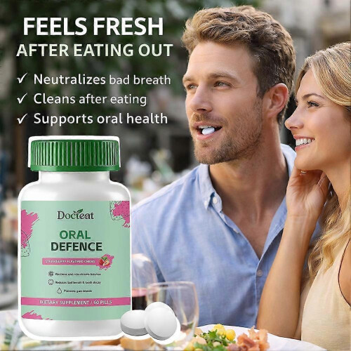 Oral Toothpaste Tablets,Strawberry Flavor Fresh Breath Mouth Care-60pcs/Bottle 2