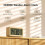 Wooden Digital Alarm Clock with Large LCD Display, Date and Temperature, Automatic Light Sensor, Snooze Function, Batter 3