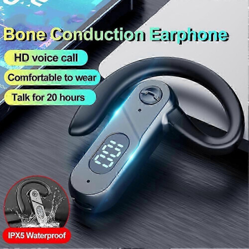 Ασύρματα ακουστικά Bluetooth Bone Conduction με ψηφιακή οθόνη, σχεδιασμός μονού αυτιο 2