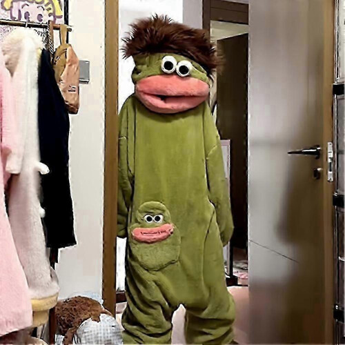 Αστεία πιτζάμα Onesie με μεγάλο στόμα για παιδιά και ενήλικες, μαλακή βελούδιν 2