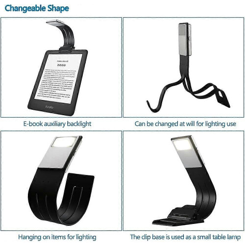 Λάμπα ανάγνωσης USB LED, 3 λειτουργίες χρώματος, μαύρο φωτιστικό γραφείου για αν 2