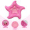 (Starfish Float - Blue Inflatable Float) Pink Star Water Floating Bed, Pool Play Single Thickened PVC Cartoon Large Inflatable Float 5
