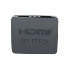 Divisor HDMI 1 entrada 2 salidas con cable HDMI de 1 m, compatible con 4K, alimentado por USB, amplificador de señal, compatible con HDMI 1.