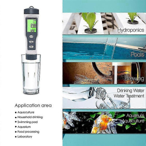 v 1 digitálny pH meter, TDS pH tester teploty pre pitnú vodu, bazény a hydroponiku 2