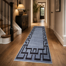 (60x220 cm- Runner Rug/Carpet, NICO) Non-Slip Area Rugs Printed Geometric Carpets Hallway Runner