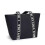 Μεγάλη γυναικεία τσάντα Tote, μαύρη ζώνη με λευκά γράμματα, κομψή καθημερινή 2