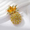 Sophisticated Pineapple Brooch Featuring Glittering-yellow 7
