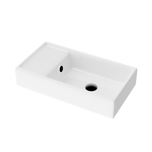 NES Home Nes Home 400mm White Ceramic Basin with 1 Tap Hole 2