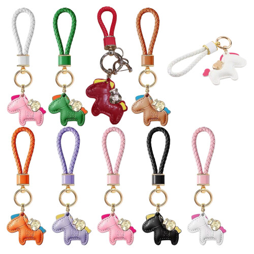 Adorable accessoire porte-clés cheval symbolisant la-Violet 1