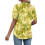 Women's  Short Sleeve Button-Down V-Neck Shirts-Sky Blue XL 7