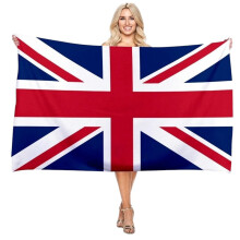 Union Jack -rantapyyhe National Flag -mikrokuituinen suuri kylpypyyhe [viallinen]