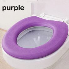 (Purple) New Toilet Mat Cushion Cover Universal Thicken Waterproof Toilet Pad Foam Plastic Toilet Mat Bathroom Accessories