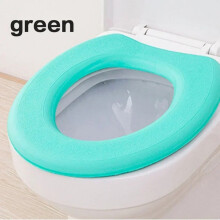 (Green) New Toilet Mat Cushion Cover Universal Thicken Waterproof Toilet Pad Foam Plastic Toilet Mat Bathroom Accessories