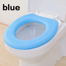 (Blue) New Toilet Mat Cushion Cover Universal Thicken Waterproof Toilet Pad Foam Plastic Toilet Mat Bathroom Accessories