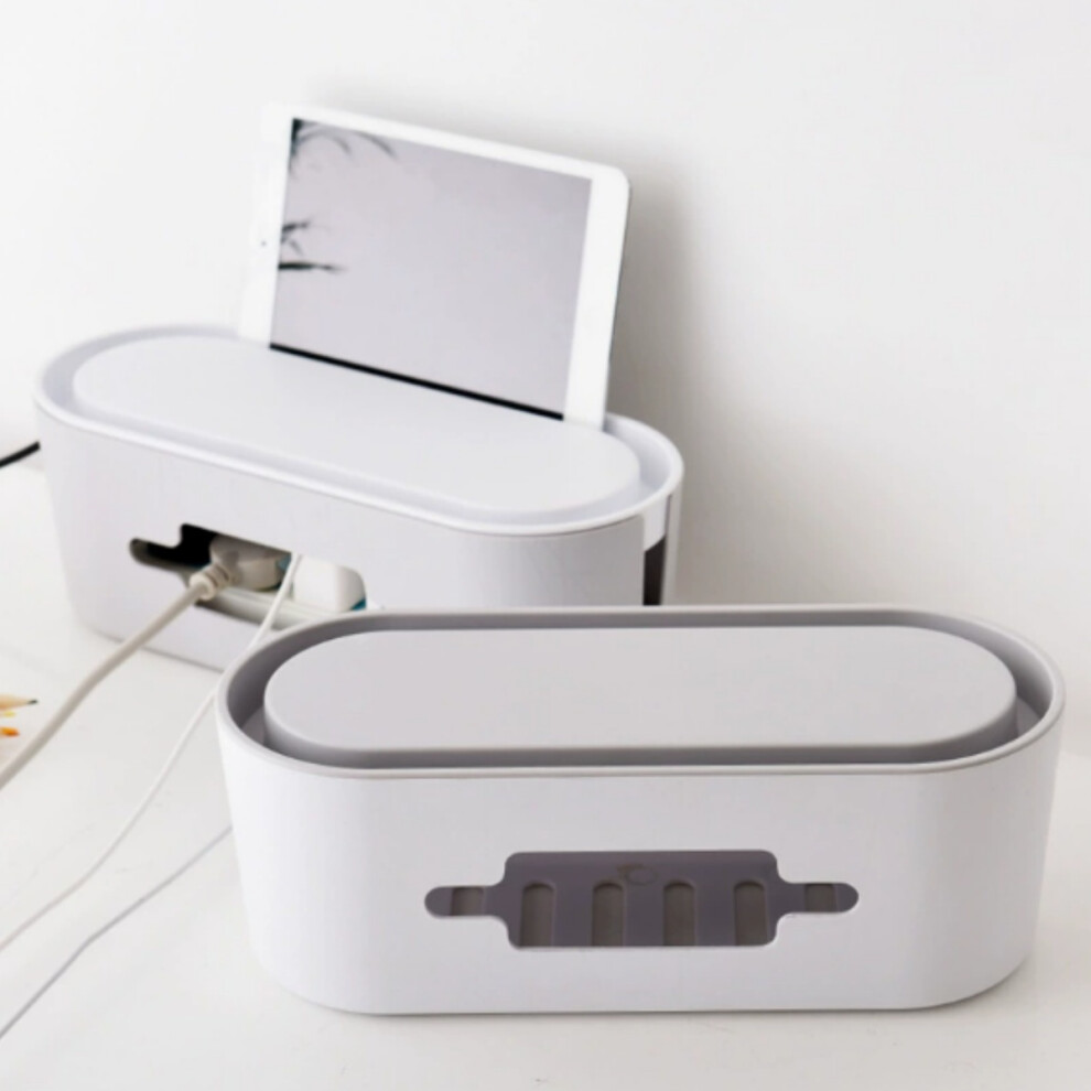 Cable Tidy Box, Cord Organiser Cable Storage Box, Large Cable Management And Desktop Storage Box, Cord Wire Organiser Box, For Storage Extension 9366410237421