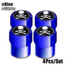 4pcs Valve Stem Cap - Aluminum with Rubber Ring Tire Wheel Rim Dust Cover Fits Car, Truck, Bike, Motorcycle, Bicycle