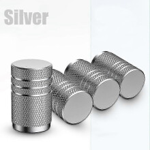 1set Aluminum Car Tire Valve Caps for Wheel Dustproof Valve Stem Cap Air Leak-proof Nipple Cover for Suv Truck Bicycle Motorbike