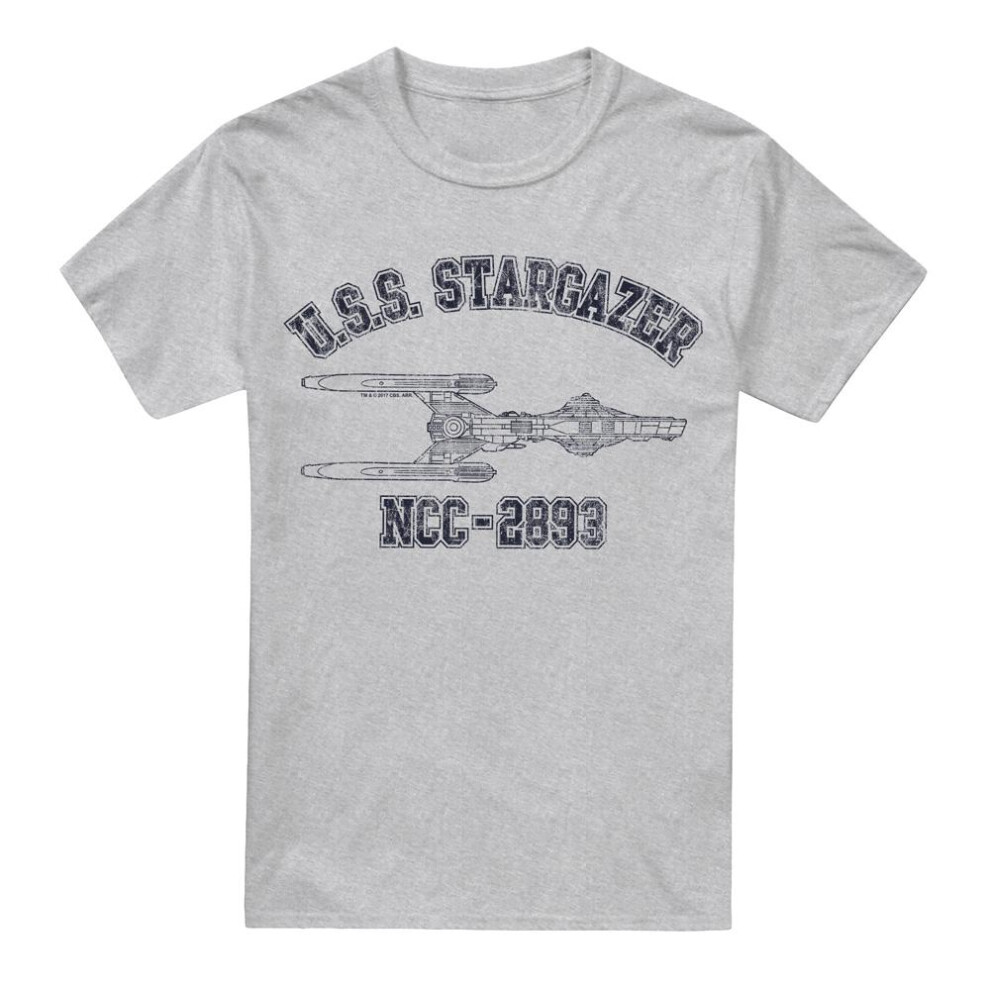 Star Trek (S, Sport Heather) Mens Stargazer Athletic T-Shirt Multicoloured