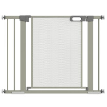 Buitenhek voor huisdieren met automatische dubbele vergrendeling, breedte 75-103 cm, grijs