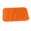 Drying Mat Heat Resistant Silicone for Water Draining 2Pcs Orange Dish Rack Holder 1