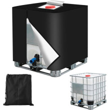 Bâche de protection pour conteneur IBC 1000L, 420D, imperméable, résistante aux UV et à la poussière, pour jardin extérieur.