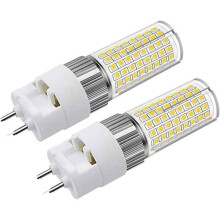 Lot de 2 ampoules LED G12 16 W, CA 85-277 V, blanc chaud 3000 K, ampoules à 2 broches de type maïs, équivalent à 150 W