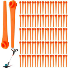 Lot de 100 lames de débroussailleuse de 70 mm pour coupe-bordures, lames de rechange durables
