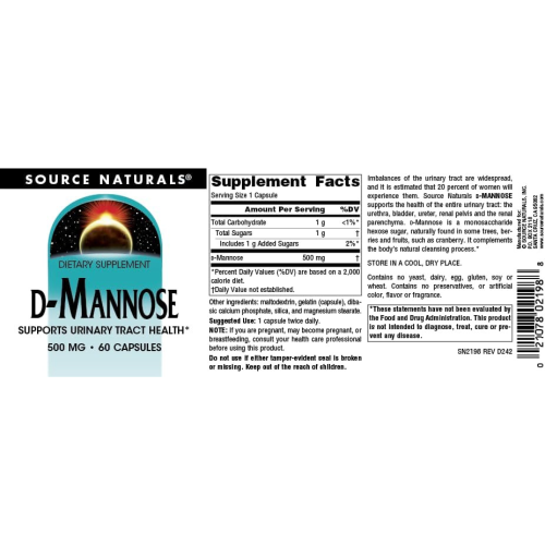 Source Naturals, D-Mannos, 60 Kapslar 2