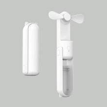 Mini ventilateur portable créatif, trois vitesses réglables, rechargeable par USB, ventilateur de bureau compact, blanc