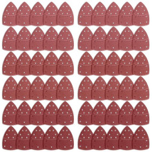 60 feuilles abrasives pour ponceuses multi-usages, assortiment de papier de verre à 11 trous, grain 40/60/80/120/180/240