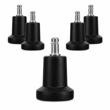 Ensemble de 5 embouts de rechange pour roulettes de chaise de bureau, 11/22 mm, pieds de siège silencieux fixes