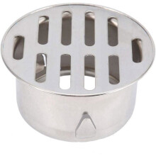 Bonde de sol ronde en acier inoxydable pour balcon et jardin extérieur, bonde anti-obstruction amovible, ouverture plate de 75 mm