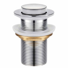 Bonde de lavabo universelle en alliage de zinc, clapet anti-débordement, acier inoxydable chromé