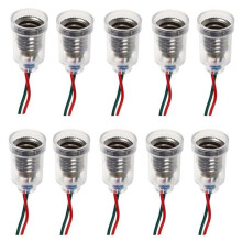 10 douilles à vis E10 pour ampoules LED, petites douilles avec fils conducteurs pour expériences de circuits