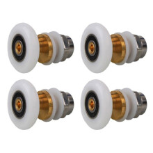 Roulettes de porte de douche de 23 mm, roulettes coulissantes en laiton pour porte de douche, lot de 4, pièce de rechange durable