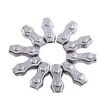 Lot de 10 serre-câbles duplex M3 en acier inoxydable, serre-câbles à 2 poteaux pour câbles métalliques et gréement de voile