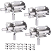 Ensemble de 4 verrous pour portes coulissantes, loquet pour portes intérieures et extérieures, ensemble de pênes en acier inoxydable