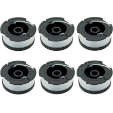 Lot de 6 bobines de rechange A6481 A6485 pour coupe-bordures sans fil, fil en nylon résistant
