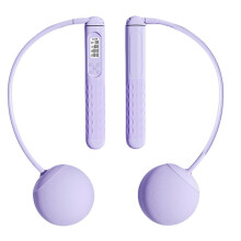 (Purple) Digital Counting Cordless Jump Rope Weighted Skipping Rope Exercise Rope with Antislip Handle For Fitness Enthusiasts Pink