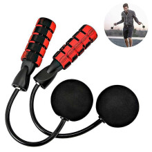 (Red) cordless jump rope tangle-free rapid speed skipping ropes for fitness