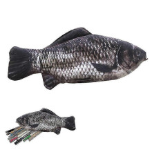 Simulation Fish-shaped Pencil Case Pencil Bag Waterproof Pencil Bag Fish Coin Purse Novelty Pencil Bag Interesting Pencil Bag Durable Stationery Bag G
