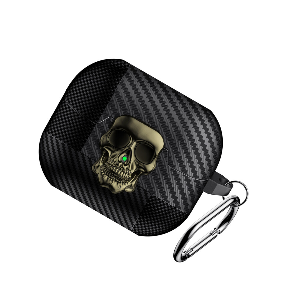 Skull Pattern Protective Case For Buds 3Pro Flexible-Copper 7709000777549