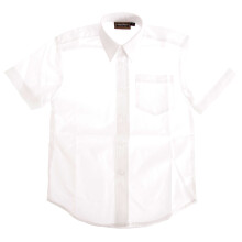(5-6 Years, White) Boys Short Sleeved School Shirt